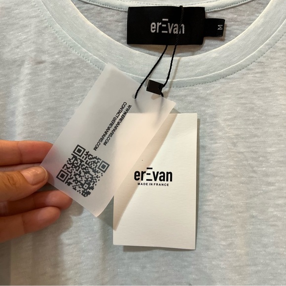 EREVAN Light Blue Men's T-Shirt, 100% cotton, Embroidered, size M, NWT - Picture 8 of 10